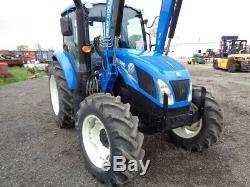 2016 New Holland T4.110 Tractor, Cab/Heat/Air, 4WD, NH 655TL Loader, 145 HOURS