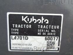 2017 Kubota L4701 Tractor, 4WD, LA765 Loader SSL QA, Gear Drive, R1, 290 Hours