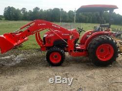 2017 Kubota L4701 hydrostat tractor with front loader and backhoe