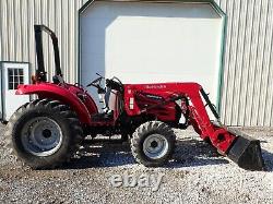 2017 MAHINDRA 2555 TRACTOR With LOADER, 4X4, SHUTTLE SHIFT, 540 PTO, 233 HRS, 55HP