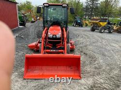 2018 Kubota B3350 4x4 Hydro 33Hp Compact Tractor with Cab Loader Mower Only 400Hrs