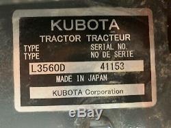 2018 Kubota Grand L3560 Tractor 4WD Loader 37 HP MINT (42 HOURS) Warranty