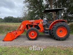 2018 Kubota M5-091 4x4 farm tractor with LA1854 loader READY TO WORK