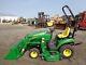 2019 John Deere 1023E Tractor, 4WD, Hydro, JD 120R Loader, ONLY 42 HOURS