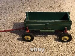 ANTIQUE Peter-Mar 1/12 Wooden Allis-Chalmers Orange TOY Farm Tractor & WAGON