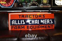 Allis-chalmers Tractors Farm Dealership Porcelain Metal Neon Sign Skin Corn Barn