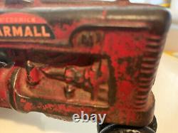 Antique Arcade Cast Iron Farmall Model M Farm Toy Tractor Rare Find