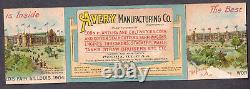 Avery Steam Tractor Traction Engine Peoria IL 1904 World Fair Farm Trade Card