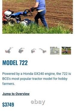BCS 722 Rototiller 20 Garden Farm Tiller 3 Speed Honda Tractor