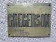 BRASS SIGN FOR GREGERSON TRACTORS BURMEISTER USA c1940s FARM MACHINERY