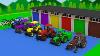 Colorful Garages With Tractors And Construction Of A Pulpit For Farmer Learn Colors With Tractor