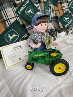 Danbury Mint Charlie John Deere Farm Doll With Tractor