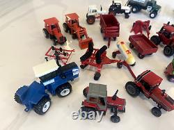 ERTL John Deere Ford Case Die Cast Farm Tractor Implements 33 Lot 1/64 Tractors