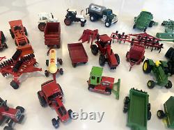 ERTL John Deere Ford Case Die Cast Farm Tractor Implements 33 Lot 1/64 Tractors