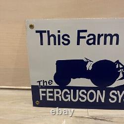 FERGUSON Massey Tractor Agriculture Farm Equipment Porcelain Sign Farming