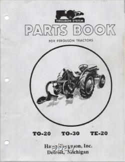 Farm Tractor Repair Manual Massey Ferguson TE20, TO20, TO30 3 Manuals included