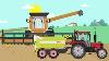 Farm Work Combine Harvester And Tractor They Work Hard Fairy Tale About Farmers Bazylland