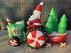 Gemmy Airblown Air Inflatable Santa Christmas Tree Farm Tractor Candy Cane Acres