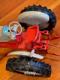 HUBLEY 1950 farm set Ford tractor a disc, cultivator, farm wagon and rope