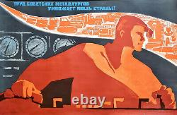 Heavy Industry Tractors Trucks Factory Ussr Authentic Soviet Russian Poster