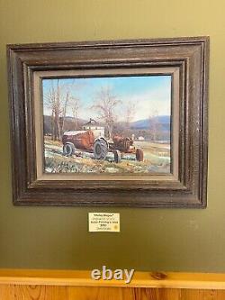 Honey Wagon vintage original oil painting framed and SIGNED by Hulan Fleming