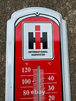 IH INTERNATIONAL HARVESTER Farm Tractors 27'' THERMOMETER SIGN Red Tractor