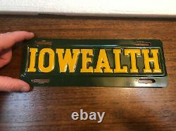 IOWealth Hybrid Corn License plate topper sign Seed feed barn Tractor Green