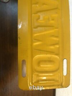 IOWealth Hybrid Corn License plate topper sign Seed feed barn Tractor Green