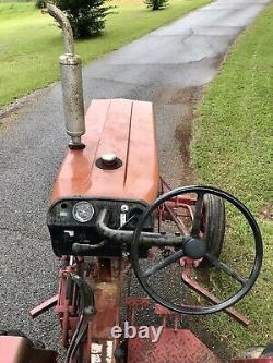 International Harvester 274 Offset Diesel Tractor And Cultivator Rare IH Farmall