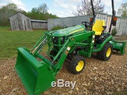 JOHN DEERE 1025R 2018 4WD With LOADER AND TILLER 12HRS AND WARRANTY! AMAZING