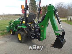 JOHN DEERE 1025R 4WD TRACTOR LOADER BACKHOE HYDRO 2016 With 41HRS MINT