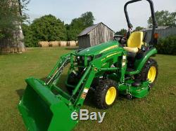 JOHN DEERE 2025R 2018 4WD With LOADER AND BELLY MWR 2HRS AND WARRANTY