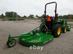 JOHN DEERE 3032E 4WD DSL HYDRO LOADER AND BUSHOG 2018 With 121 HRS