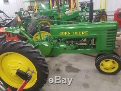 JOHN DEERE H tractor 2 cylinder with rear PTO and new rubber