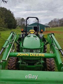 John Deere 4066r 66hp compact utility tractor with front loader and rotary cutter