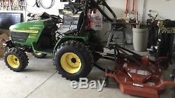 John Deere 4110 Tractor With Finish Mower In Excellent Condition