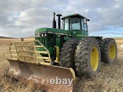 John Deere 8650 Double Duals Three Remotes Three Point And Front Blade Tractor