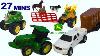 John Deere Farm Set With Tractor Trailer Horses Farmers Farm Animals And Monster Treads Sets