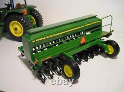 John Deere Farm Toy Tractor 7820 FWA with 1590 drill Ertl 1/16