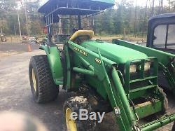 John Deere Tractor 4500 with 4 in 1 bucket 460 loader 1 owner 4 x 4 farm utility