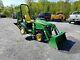 John Deere Tractor 4x4 Loader Backhoe Belly Mower