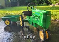 John Deere Tractor & Wagon Trailer ERTL MODEL A Farm Pedal Kids Toy Play Ride On