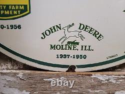 John Deere Tractors Vintage Porcelain Sign 30 Big Farming Barn Truck Gas & Oil