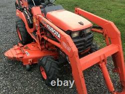KUBOTA BX2200 COMPACT TRACTOR With LOADER & 60 MOWER DECK. 4X4. HYDRO. RUNS GREAT