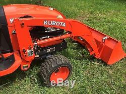 KUBOTA BX2660 4X4 TRACTOR LOADER With 4 FOOT BUSH HOG, 26HP LOW HOURS. CHEAP SHIP