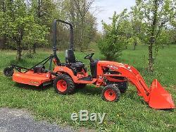 KUBOTA BX2660 4X4 TRACTOR LOADER With 4 FOOT BUSHHOG, 26HP LOW HOURS. CHEAP SHIP