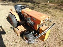 Kubota B6100E 2 wheel drive tractor with mower and box scraper