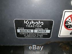 Kubota BX2670 4x4 Loader TRACTOR Hydrostatic Mower bx2660 bx2370 bx2