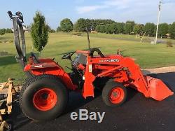 Kubota L2500 Tractor 4x4 with Loader and both Ag and Turf Tire Sets Low Hours