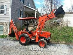 Kubota L35 4x4 tractor with loader and backhoe